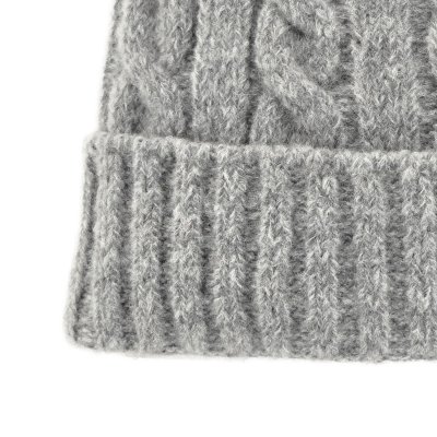 Mützen - Gårda Bad Gastein Cable Knit Wool Mix Beanie (grau)