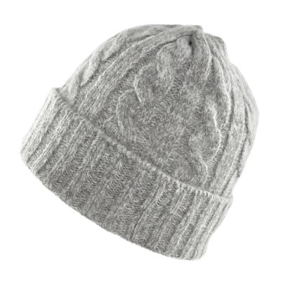 Mützen - Gårda Bad Gastein Cable Knit Wool Mix Beanie (grau)