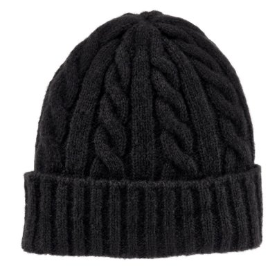 Mützen - Gårda Bad Gastein Cable Knit Wool Mix Beanie (schwarz)