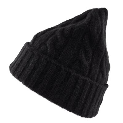Mützen - Gårda Bad Gastein Cable Knit Wool Mix Beanie (schwarz)