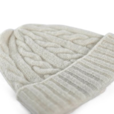 Mützen - Gårda Bad Gastein Cable Knit Wool Mix Beanie (weiß)