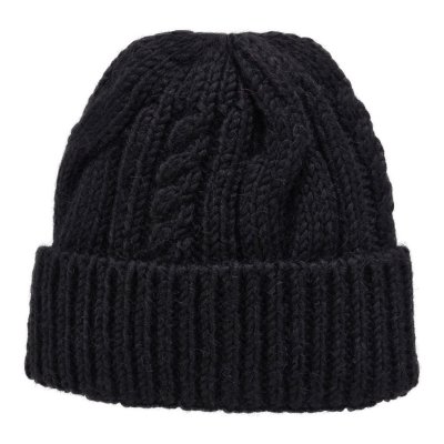 Mützen - Gårda Bormio Cable Knit Wool Mix Beanie (schwarz)