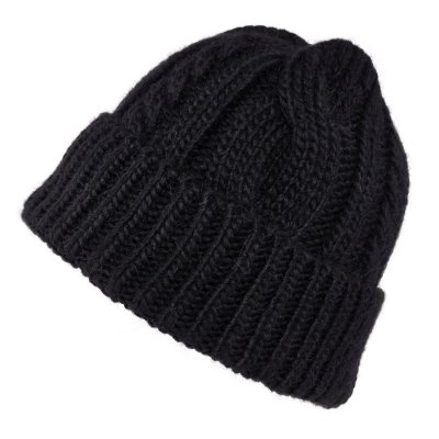 Mützen - Gårda Bormio Cable Knit Wool Mix Beanie (schwarz)