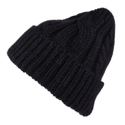 Mützen - Gårda Bormio Cable Knit Wool Mix Beanie (schwarz)