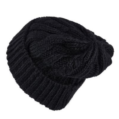 Mützen - Gårda Bormio Cable Knit Wool Mix Beanie (schwarz)
