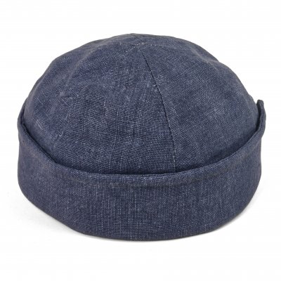 Mützen - Gårda Cavo Linen Docker Beanie (blau)