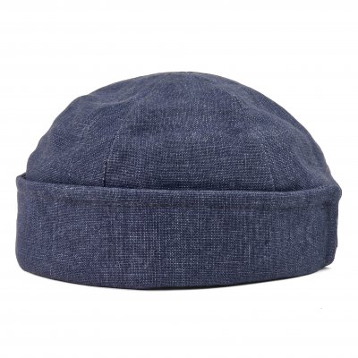 Mützen - Gårda Cavo Linen Docker Beanie (blau)