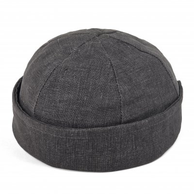 Mützen - Gårda Cavo Linen Docker Beanie (Dunkelgrau)