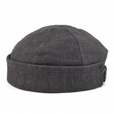 Mützen - Gårda Cavo Linen Docker Beanie (Dunkelgrau)