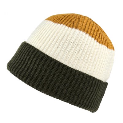 Mützen - Gårda Courchevel Merino Wool Beanie (grün/cremeweiß/senf)