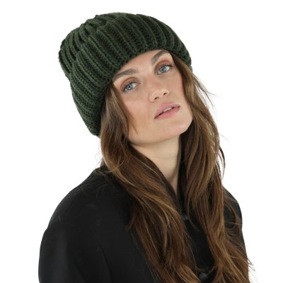 Mützen - Gårda Ebene Wool Mix Beanie (dunkelgrün)