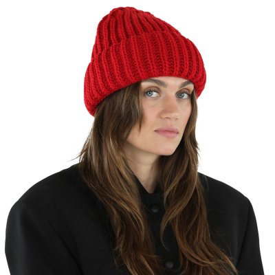 Mützen - Gårda Ebene Wool Mix Beanie (rot)