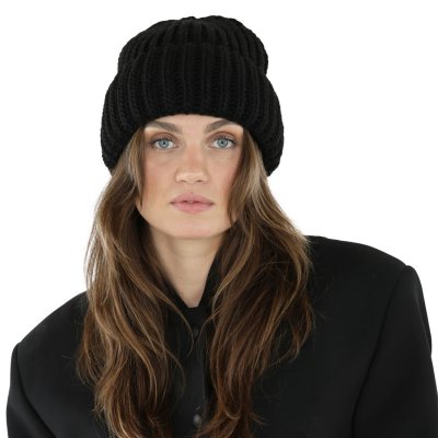Mützen - Gårda Ebene Wool Mix Beanie (schwarz)