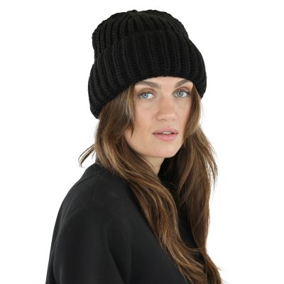 Mützen - Gårda Ebene Wool Mix Beanie (schwarz)