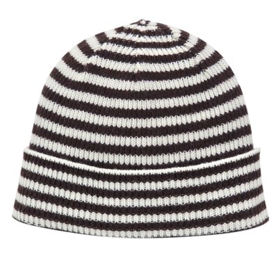 Mützen - Gårda Saint-Gervais Striped Wool Mix Beanie (braun/weiß)