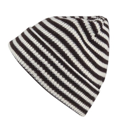 Mützen - Gårda Saint-Gervais Striped Wool Mix Beanie (braun/weiß)