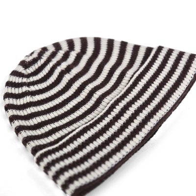 Mützen - Gårda Saint-Gervais Striped Wool Mix Beanie (braun/weiß)