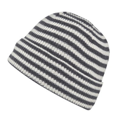 Mützen - Gårda Saint-Gervais Striped Wool Mix Beanie (dunkelgrau/weiß)