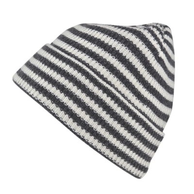Mützen - Gårda Saint-Gervais Striped Wool Mix Beanie (dunkelgrau/weiß)