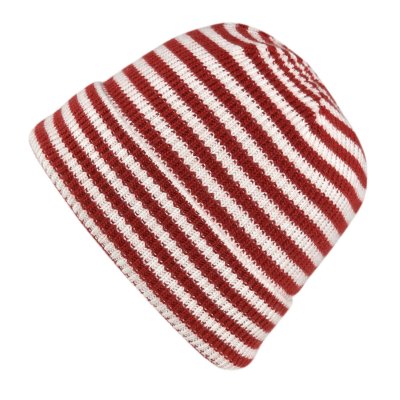 Mützen - Gårda Saint-Gervais Striped Wool Mix Beanie (rot/weiß)