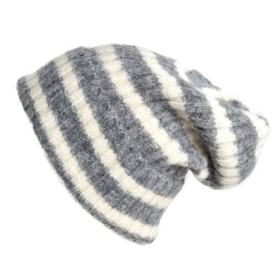 Mützen - Gårda Isfjord Slouch Beanie (grau/weiß)