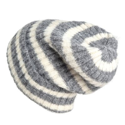 Mützen - Gårda Isfjord Slouch Beanie (grau/weiß)