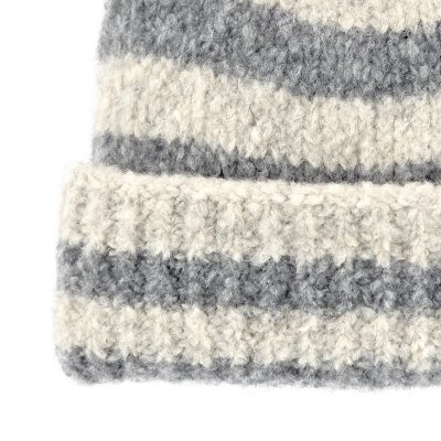 Mützen - Gårda Lech Striped Wool Mix Beanie (beige/grau)