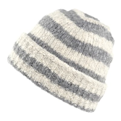 Mützen - Gårda Lech Striped Wool Mix Beanie (beige/grau)