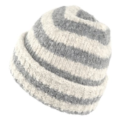 Mützen - Gårda Lech Striped Wool Mix Beanie (beige/grau)
