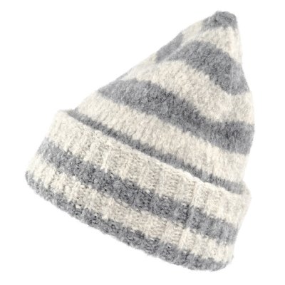 Mützen - Gårda Lech Striped Wool Mix Beanie (beige/grau)