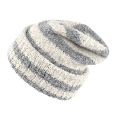 Mützen - Gårda Lech Striped Wool Mix Beanie (beige/grau)