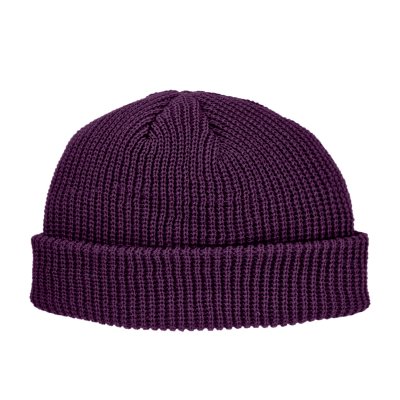 Mützen - Gårda Loxley Knitted Docker Beanie (lila)