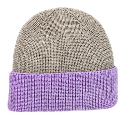 Mützen - Gårda St. Moritz Merino Wool Beanie (lila/beige)