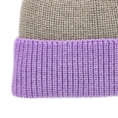 Mützen - Gårda St. Moritz Merino Wool Beanie (lila/beige)