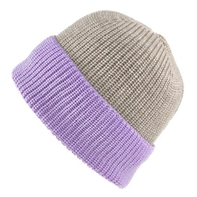Mützen - Gårda St. Moritz Merino Wool Beanie (lila/beige)