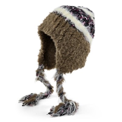 Mützen - Gårda Quellon Knit Earflap Beanie (braun/mehrfarbig)