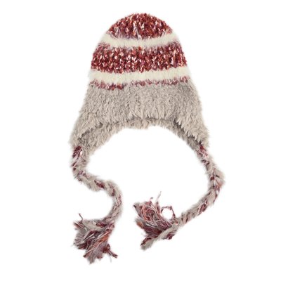 Mützen - Gårda Quellon Knit Earflap Beanie (weiß/rot)