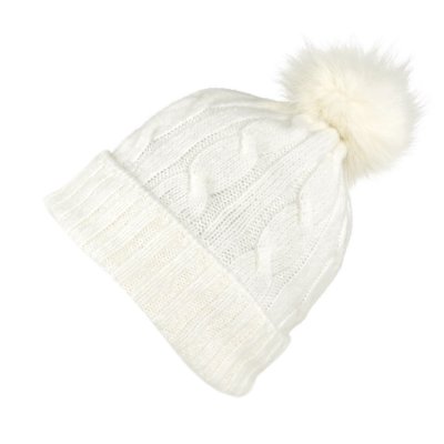 Mützen - Gårda Saas-Fee Cable Knit Wool Mix Beanie (weiß)