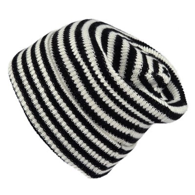 Mützen - Gårda Saint-Gervais Striped Wool Mix Beanie (schwarz/weiß)