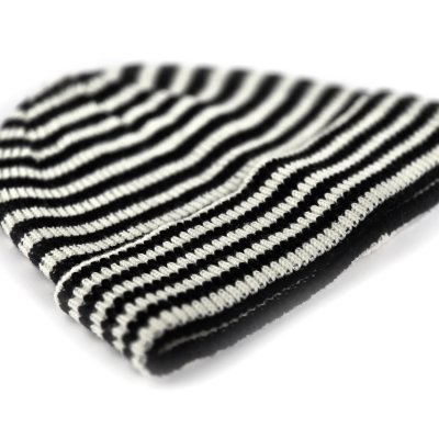 Mützen - Gårda Saint-Gervais Striped Wool Mix Beanie (schwarz/weiß)