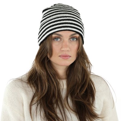 Mützen - Gårda Saint-Gervais Striped Wool Mix Beanie (schwarz/weiß)