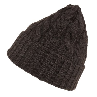 Mützen - Gårda Villars Cable Knit Wool Mix Beanie (braun)