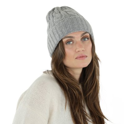Mützen - Gårda Bad Gastein Cable Knit Wool Mix Beanie (grau)