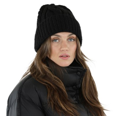 Mützen - Gårda Bormio Cable Knit Wool Mix Beanie (schwarz)