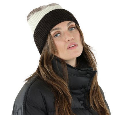 Mützen - Gårda Courchevel Merino Wool Beanie (beige/offwhite/braun)