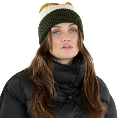 Mützen - Gårda Courchevel Merino Wool Beanie (grün/cremeweiß/senf)