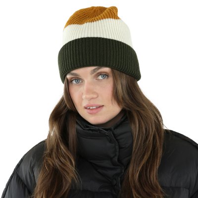 Mützen - Gårda Courchevel Merino Wool Beanie (grün/cremeweiß/senf)