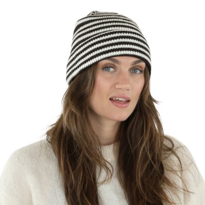 Mützen - Gårda Saint-Gervais Striped Wool Mix Beanie (braun/weiß)