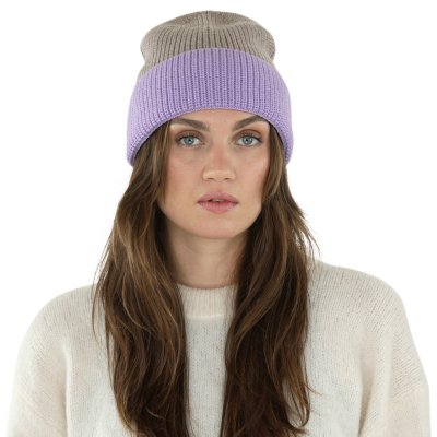 Mützen - Gårda St. Moritz Merino Wool Beanie (lila/beige)