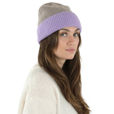 Mützen - Gårda St. Moritz Merino Wool Beanie (lila/beige)